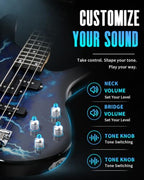 Ktaxon 4-String Electric Bass Guitar Beginner Kit with Amp