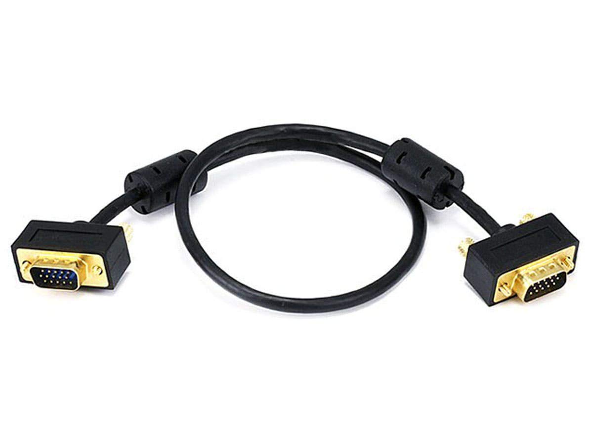 Monoprice 106358 1.5ft Ultra Slim SVGA Monitor Cable Gold