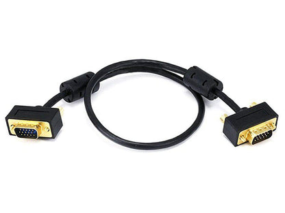 Monoprice 106358 1.5ft Ultra Slim SVGA Monitor Cable Gold