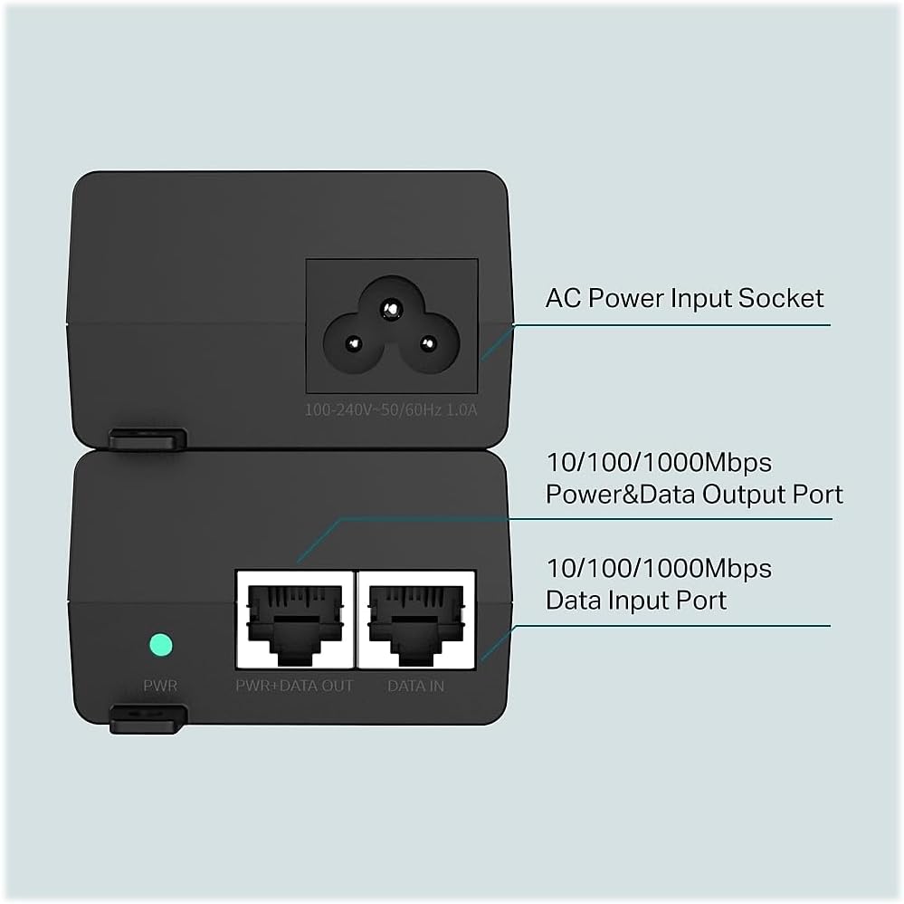 TP-Link TL-PoE160S Gigabit PoE+ Injector Adapter