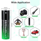 MLGBDC Rechargeable Button-Top Batteries with Charger, 2-Pack