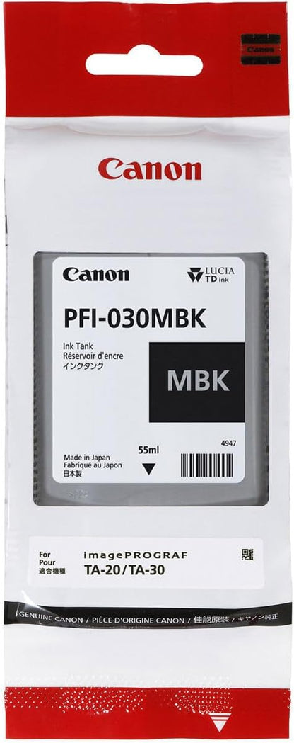 Canon PFI-030 Ink Tank Kit - Matte Black, Black, Magenta, Cyan, Yellow
