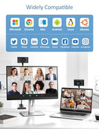 magift 2K USB Webcam with Gooseneck Stand and Privacy Cover