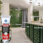 GE 2823399 Supreme Silicone Caulk Kitchen & Bathroom Clear 2.8oz