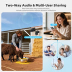 GLEEMALL 4G LTE Solar Cellular Security Camera (2-Pack)