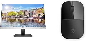 HP 24mh FHD Monitor 23.8-Inch IPS Wireless Mouse Bundle