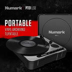 Numark PT01USB Portable Vinyl Record Player USB Turntable