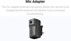 Insta360 CINSBAQ/A_ALT1 X3 Mic Adapter with Charging Support