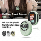 Truely Dual-Lens Mini Thumb Action Camera with 4K Touchscreen