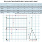 Elite Screens ZWBMS-4x10 WhiteBoardScreen Mobile Stand