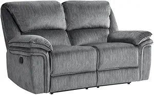 Lexicon 40" Microfiber Double Reclining Loveseat