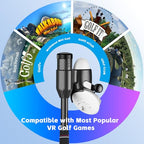 HackFission VR Golf Club Attachment with Adjustable Weight