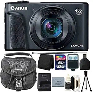 Canon SX740 HS 40x Zoom Camera Bundle (Int'l Version)