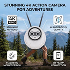 Dpofirs 4K Magnetic Action Camera with Touchscreen