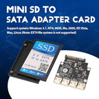 casendy 2.5-Inch 4-Slot Micro-SD to SATA Adapter Card