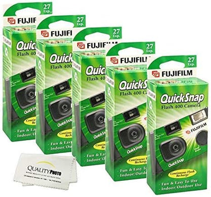 Fujifilm 3216575165 QuickSnap Flash 400 Disposable Camera - 5 Pack