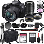Canon EOS 90D 18-135mm USM Lens 128GB Bundle (Renewed)