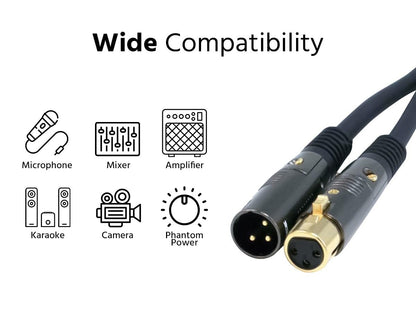 Monoprice 104751 XLR Male to Female Cable 6ft 16AWG