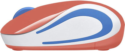 Logitech M187 Wireless Mini Mouse - Coral Portable