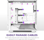 NZXT CC-H51FW-01 H5 Flow White ATX Mid-Tower Gaming Case