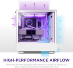 NZXT CC-H51FW-R1 H5 Flow RGB White ATX Case