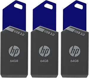 HP P-FD64GX3HP900-MP 64GB USB 3.0 Flash Drive 3-Pack — main product image
