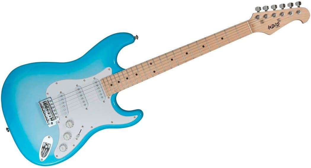 Monoprice 610164 Cali Classic Electric Guitar Blue Beginner Kit