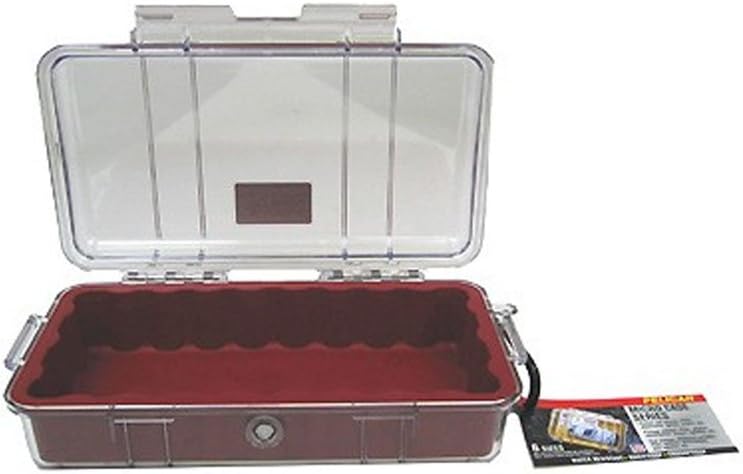 Pelican 1060-028 Raven Waterproof Micro Case Red/Clear