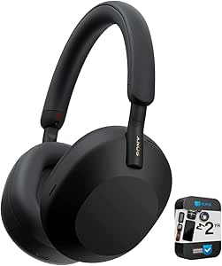 Sony CRTE99SNWH1000XM5B Noise Canceling Headphones - Renewed with Protection