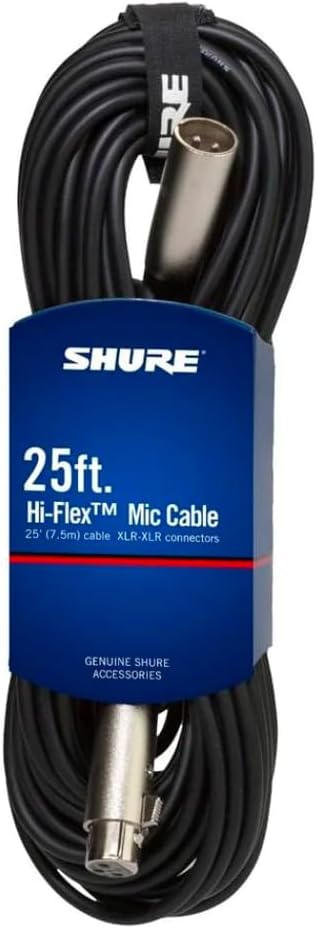 Shure C25J Hi-Flex XLR Cable - 25ft Microphone Cord