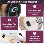 Millsten 12-Piece Drum Mute Pad Practice Set