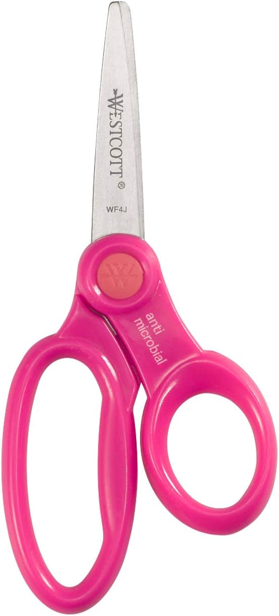 Westcott 14872 5" Pointed Kids Safety Scissors 12-Pack