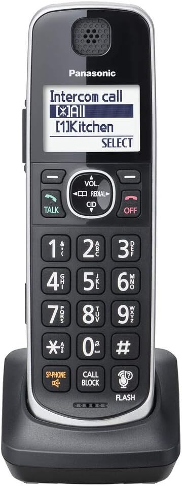 Panasonic KX-TGEA61B DECT 6.0 Cordless Handset (Renewed)