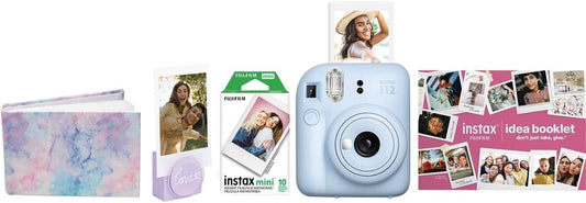 Fujifilm FJFMINI12HBBL Instax Mini 12: Blue Holiday Bundle, Instant Camera