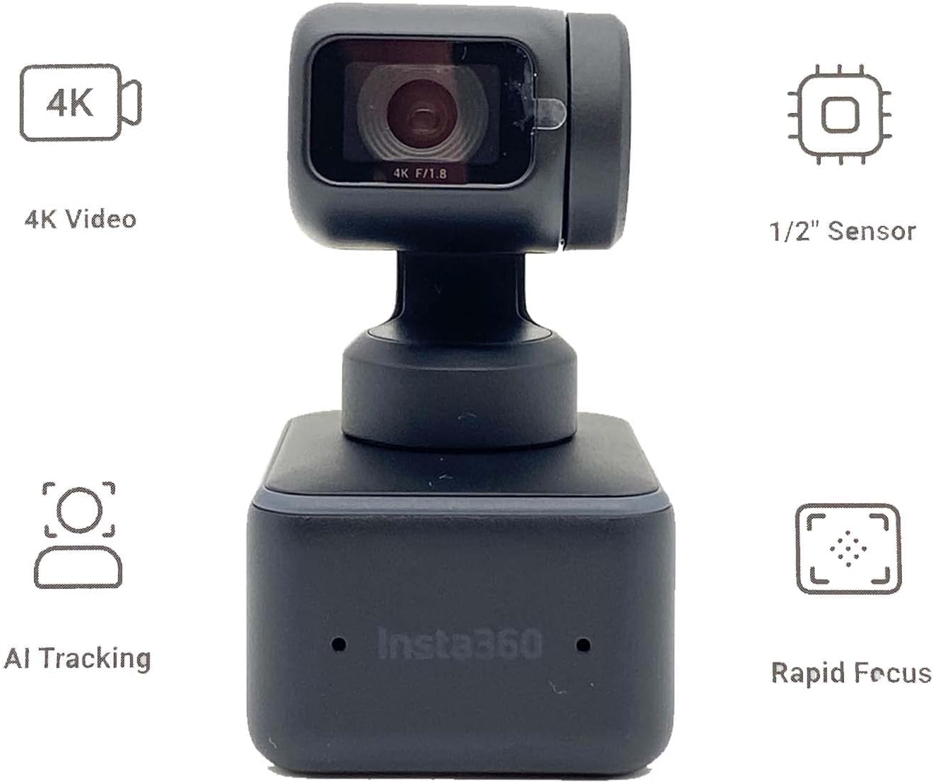 Insta360 Link CINSTBJ/A_2-IN-1 SELFIE 4K PTZ Webcam AI Tracking