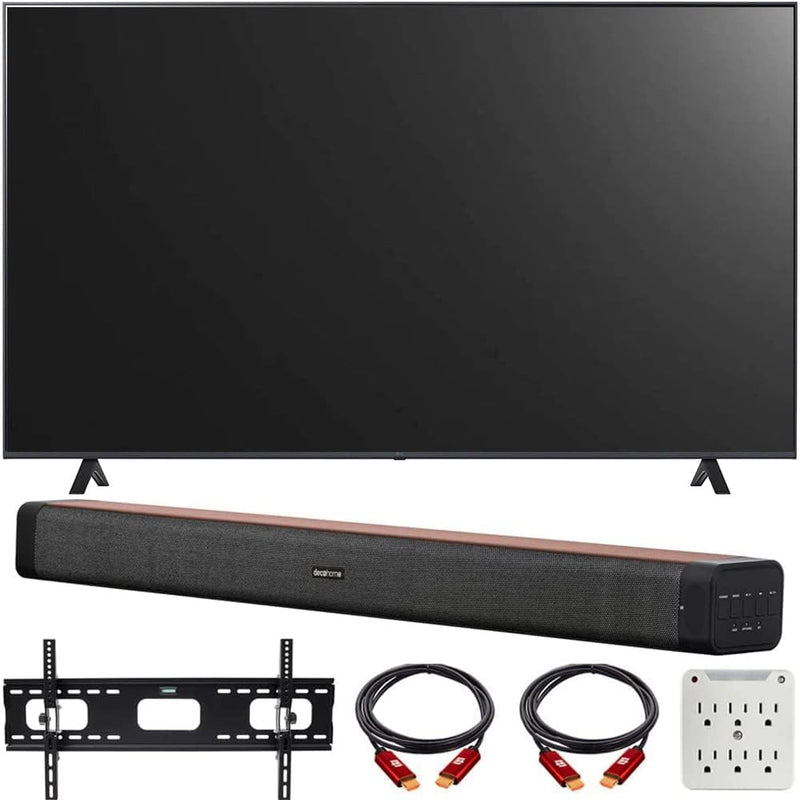LG 70UQ7590PUB 4K TV Bundle: Soundbar, Mount, Surge Protector — main product image