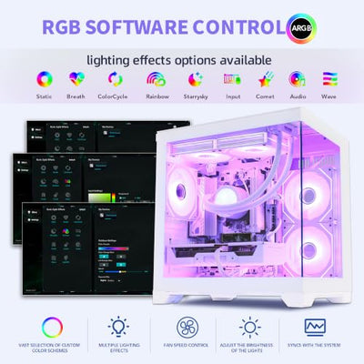 HOENGAGER Panorama RTX 5070 Ryzen 7 Prebuilt Gaming Desktop