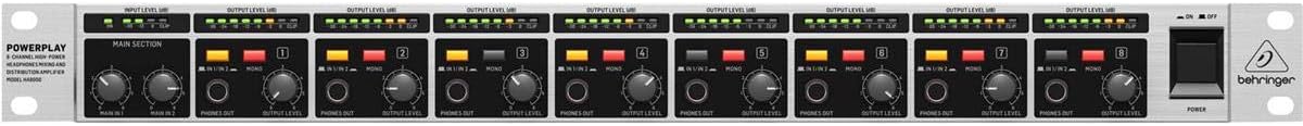 Behringer HA8000 V2 8-Channel Headphone Amplifier