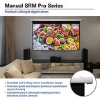 Elite Screens M100HSR-Pro 100-inch Manual Projector Screen