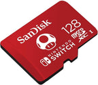 SanDisk SDSQXAO-128G-GNCZN 128GB Nintendo Switch Micro SD Card Bundle