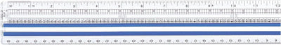 Westcott 14125 Magnifying Ruler - 12-Inch Clear Data Ruler