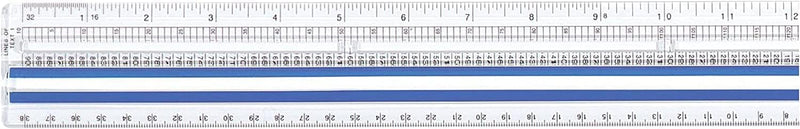 Westcott 14125 Magnifying Ruler - 12-Inch Clear Data Ruler — main product image