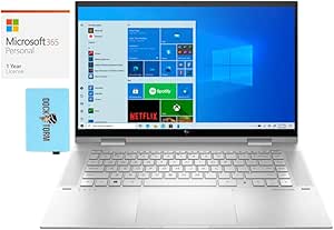 HP 268U5AV-3769 i7 Envy x360 2-in-1 Laptop Bundle