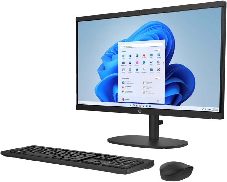 HP 22-dg0040 22" All-in-One Desktop: Intel N200, 8GB RAM, 512GB SSD, Win 11