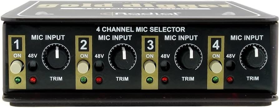 Radial Engineering R800 1440 Gold Digger 4-Channel Mic Selector