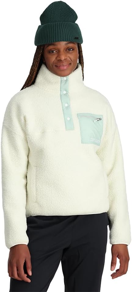 Spyder 38B415310 Women's Cloud Fleece Sherpa Snap Pullover — main product image