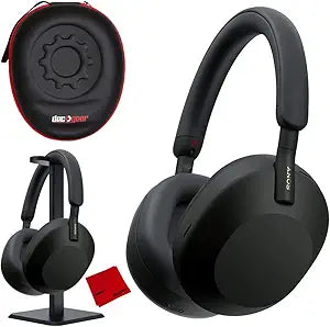 Sony WH1000XM5/B Wireless Noise-Canceling Headphones Bundle
