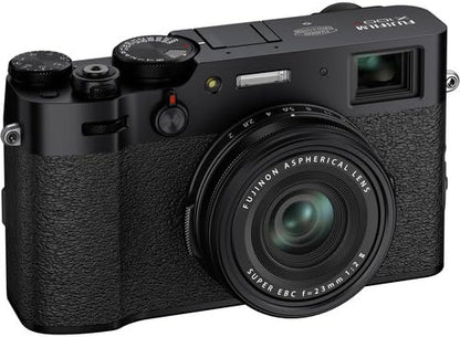Fujifilm 16643000 X100V Digital Camera Black Bundle