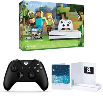 Microsoft Xbox One S 500GB Minecraft Bundle + Extra Controller