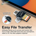 BoxWave AllReader Four-Interface SD and microSD Card Reader